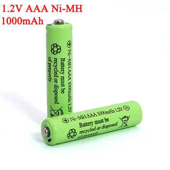 1.2 v-os AAA Elem 1000mAh Újratölthető NI-Mh Akkumulátor 1.2 V Ni-Mh aaa Elektromos távirányítós autót Játék RC ues