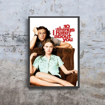 10 Dolog, Amit Utálok Benned Romantika Klasszikus Film Plakát Művészet Falon Festmény Dekorációs Vászon Kép Nyomtatása (Nincs Keret)