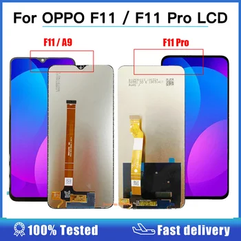100% - ban Tesztelt LCD Az OPPO F11 LCD CPH1938 CPH1911 Kijelző Oppo F11pro CPH1969 CPH2209 F11 Pro Képernyő Touch Digitalizáló Közgyűlés