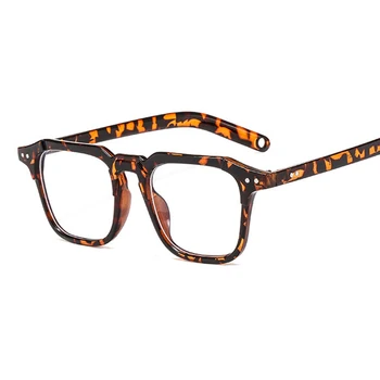 2020 Szexi Leopárd Tér szemüvegkeret Női Retro Nagy Optikai Szemüveg Keret Rövidlátás Szemüveg Nők Férfiak Tiszta Lencse
