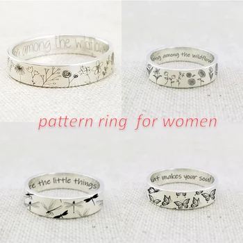 2021 Új Divat Klasszikus Egyszerűség Faragott Pillangó Gyűrű a Nők Bohém Finom, Kézzel készített Gyűrű a Férfiak Esküvői Ajándékok