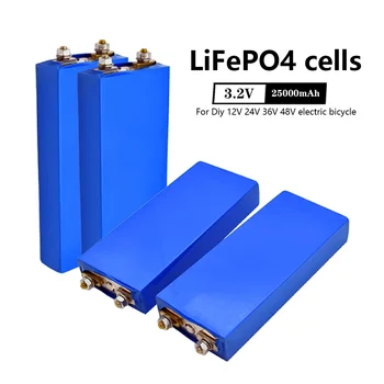 25000mAh 3.2 V 25Ah LiFePO4 Akkumulátor Cella Lítium-Vas-Foszfát Mély Ciklus Diy 12V 24V 36V 48V Napenergia UPS Power