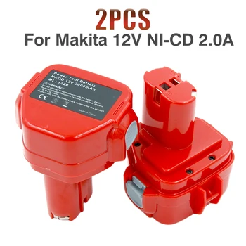 2db 12V Ni-CD PA12 2000MAH Replacment Akkumulátor Makita Újratölthető elektromos Szerszámok 1220 1222 6271D 192598-2 193981-6 638347-8