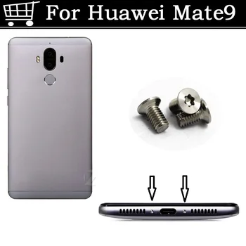 2DB ezüst / Arany / Fekete Huawei Mate 9 Buttom Dock Ház Csavarok Csavar, szög tack A Huawei Mate9 Haver 9 Mobiltelefonok