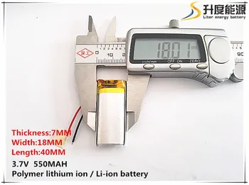 2db [SD] 3.7 V,550mAH,[701840] Polimer lítium-ion / Li-ion akkumulátor JÁTÉK,POWER BANK,GPS,mp3,mp4,mobiltelefon,hangszóró