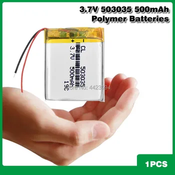 3.7 V 500mAh 503035 Újratölthető Li Lítium-ion, Li-po-Polimer Akkumulátor PSP, PDA, MP3-MP4-GPS-Bluetooth-Fülhallgató Hangszóró