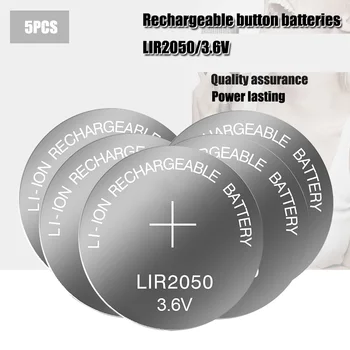 5PC LIR2050 Újratölthető Lítium Akkumulátorok 3.6 V 80mAh Gombot Érme Sejtek Akkumulátor Karóra Számológép