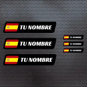 6 x zászló Spanyolország neve matrica vinil sisak BTT kerékpár testre szabható,
