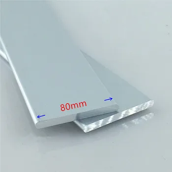 6063-T5 Alumínium lemez 6mmx80mm hossz 250mm alumínium ötvözet oxidációs vastagsága 6 mm szélesség 80mm