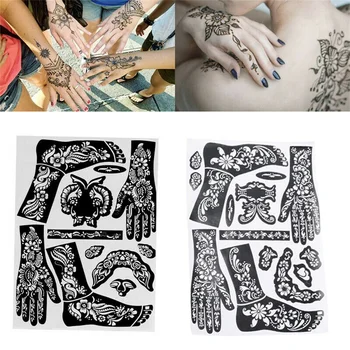 A Henna Tetoválás Sablon Ideiglenes Tetoválás Sablon, Indiai Henna Tetoválás Matrica Készlet Body Art Festmény