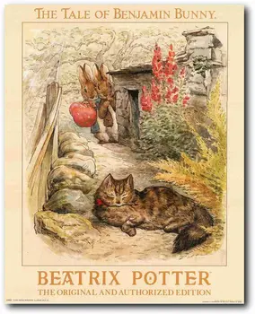A Mese Benjamin Nyuszi Beatrix Potter az Eredeti, Hivatalos Kiadás, Fali Dekor Art Nyomtatás Plakát