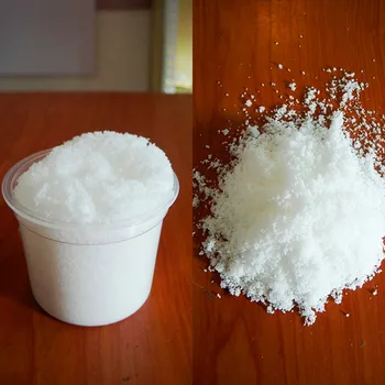A nátrium-poliakrilát 99% Mesterséges hó Hamis Hó Azonnali Hó Por 1gram mix 25 gramm víz