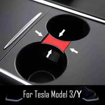  a Tesla Model Y Víz pohártartó Modellek 3 Automatikus Belső középkonzol Tároló Szervező Kártyahely 2021 Új Autó Tartozékok