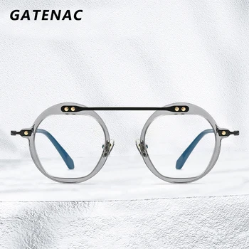 - Acetát Titán Szemüveg Keret Férfiak 2021 Új Retro Sokszög Átlátszó Receptet Szemüveg Keret Nők Rövidlátás Optikai Szemüveg