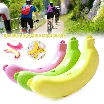Aranyos Banán Esetben Védő Doboz Út Konténer Kerti Gyümölcs, Banán Tárolási Engedélyes Utazási Tartozék 19.5x13x4.4cm