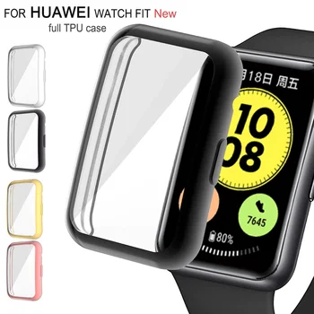 Aranyozott Fedezni Huawei Nézni illik az Esetben Smartwatch TPU Lökhárító Minden-Körül képernyővédő fólia Huawei Nézni illik új 2021-Ügy