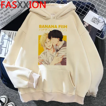 Banán Hal kapucnis felső női nyomtatott grunge női ruházat Korea