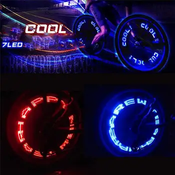 Bicikli Kerékpár LED Kerék Gumiabroncs Fény MTB Kerékpár Oudoor Levelet Fúvóka Lámpa Kerékpár Gumi Szelep Figyelmeztető Lámpa Kerékpár Kiegészítők