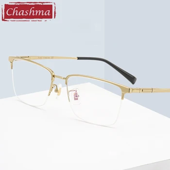 Chashma 9 g Világos Keret Férfiak Tiszta Titán Szemüvegek kiváló Minőségű Szemüveget Progresszív Szemüveg Lencsék