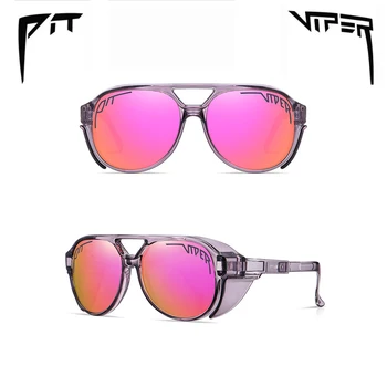 Dropshipping Védőszemüveg Pit Viper Polarizált Punk Napszemüveg Divat Kerek Férfiak Biztonsági Gafas de sol Nők Aranyos napszemüvegek 2022