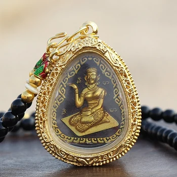 Délkelet-Ázsia Thaiföld Templom talizmán hozza gazdagság, pénz, sok SZERENCSÉT ÁLDJA biztonságos egészségügyi Nang Kwak istennő Buddha Függő Amulett