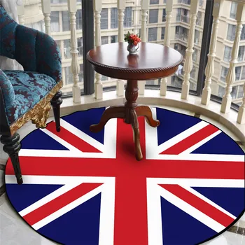 Egyesült KIRÁLYSÁG a Brit Zászló Nyomtatás Kerek Szőnyeg Nappali Anti-Slip Kerek Szőnyeg Hálószoba, lakberendezés Irodai Szék Szőnyeg tapis rond