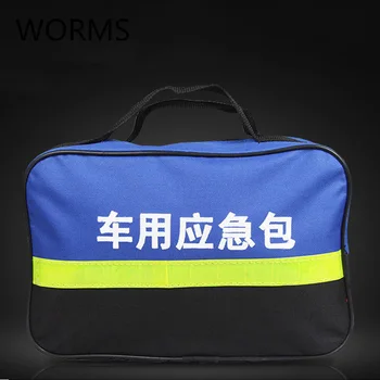 Első segély készlet, autó sürgősségi eszközök tároló táska hordozható kültéri hordozható mentő táska autó tartozékok szervező doboz