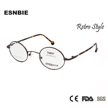 ESNBIE Vintage Szemüveg, Férfi Kicsi, Kerek, Fém Szemüveg Keretek Nők Optikai Üveg Kapható Szemüvegek Oculos de grau