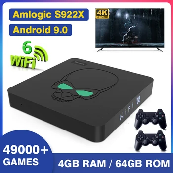 Gt-Király Wifi6 S922X Android 9.0 Tvbox Szuper Fogadó 49000 Játék videojáték-Konzol 49000 Játékok Alkalmas Psp/Ps1/Ss/N64