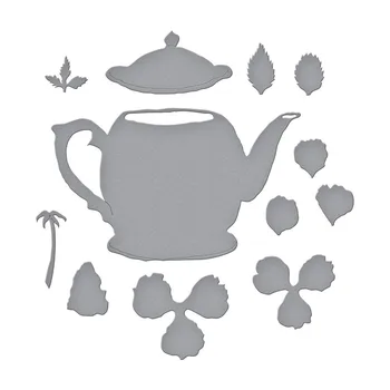 Hibrid Tea Rózsa Tea-Fű Vésett Meghal Vágás Meghal Scrapbook Napló Dekoráció Stencil Dombornyomás Sablon DIY üdvözlőlap 2021
