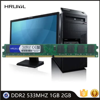 HRUIYL Eredeti Chipset Ram DDR2 533Mhz 1GB 2GB 2RX8 Hosszú-DIMM Memória Asztali PC2-4200U 1.8 V 240Pin Non-Ecc Memoria Modul