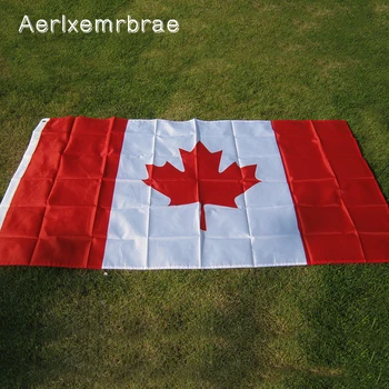 Ingyenes Szállítás aerlxemrbrae zászló nagy Kanadai Zászló banner zászlót 5*3FT 90*150 cm Kanada nemzeti polyster Kanadai zászló