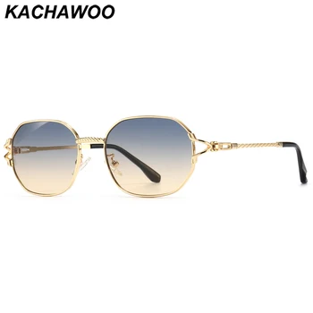 Kachawoo tér napszemüveg fém sokszög retro napszemüvegek férfi nő trend oktogon árnyalatú barna kék 2022 legjobb eladó