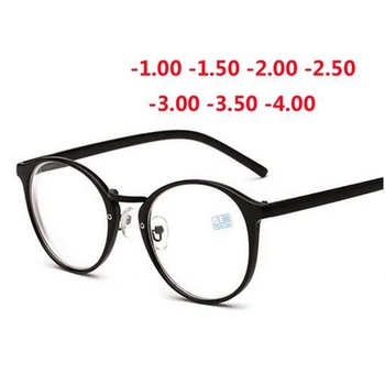 Kerek Kész Rövidlátás Szemüveg Nők Férfiak Ultrakönnyű Fekete Keret Rövid látás Szemüveg Receptem -1.0 -1.5 ja-2, 5 -2 -3 -4 -3.5