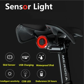 Kerékpár Lámpa Kerékpár LED-es Út MTB Kerékpár Világítás Hátsó Lámpa Nyereg Seatpost IPX6 USB Töltés hátsó lámpa Enfitnix meleg eladási 2020