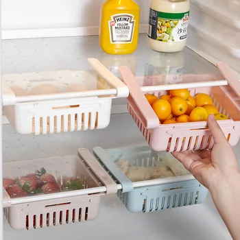 Kihúzható hűtőszekrény frissen tartja tároló doboz kihúzható konyhai felszerelések, háztartási Daquan élelmiszer-tároló doboz tojás tálca
