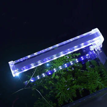 Kristály Akvárium Fény akvárium Clip Lámpa Lámpa Növények LED Akvárium Világítás 14.5-42.5 cm-es EU-Csatlakozó
