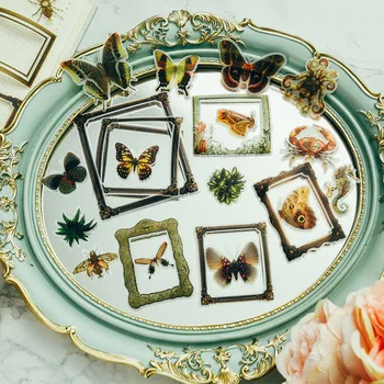 KSCRAFT 30db Vintage Pillangók Pergamen Papír Matricák Scrapbooking DIY Projekt/fotóalbum/Memóriakártya, Hogy Kézműves