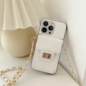 Lingge zár messenger, táska, bőr, fekete, fehér, két-színű telefon esetében, alkalmas iphone7 8Plus X Xsmax Xr 11 12 13promax