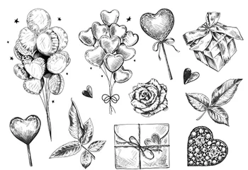 Léggömb, ajándék, virág, Átlátható, Világos, Bélyeget DIY Scrapbooking/Kártya gúnyt Dekorációs Kellékek A0188