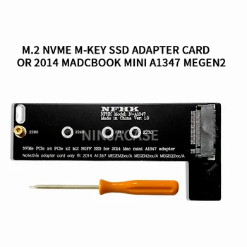 M gombot NVMe M2-es SSD-t kell Alkalmazni Mac Mini 2014 A1347 MEGEN2 MEGEM2 MEGEQ2 adapter PCI express NGFF 760P 600 PIXELES kelő kártya