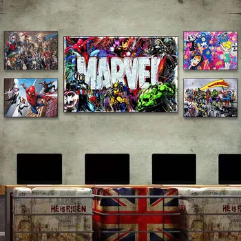 Marvel Avengers Film Vászon Festmények Szuper Hősök, Poszterek, Nyomatok, Wall Art Képek Élő Gyerek Szoba, Otthon Dekoráció