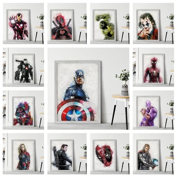 Marvel Avengers Szuperhős Vászon Festmény, Amerika Kapitány, vasember Poszter Nyomtatás Wall Art Kép a Nappali lakberendezés