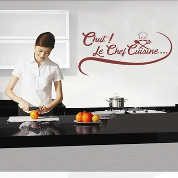 Matrica francia chef gourmet vinil fali matrica művészeti cserélhető háttérkép falfestmény, konyha csempe, otthon dekoráció festés poszter DW0634