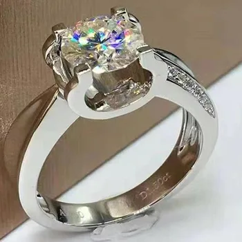 Milangirl Luxus Ékszerek Szimuláció Strasszos Gyűrű Női Magas Ékszer Eljegyzési Fényes Gyűrű