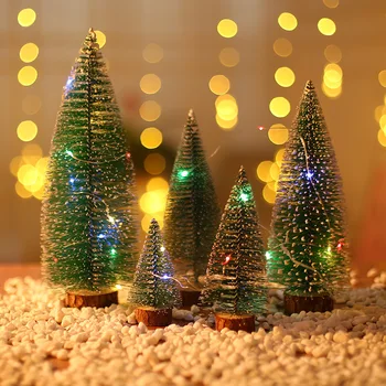 Mini karácsonyfa Fenyő DIY Karácsonyi Dekoráció Az Otthoni Asztal Új Év Navidad Fesztivál Díszek Kis Fák