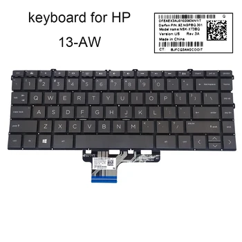 NEKÜNK háttérvilágítású billentyűzet notebook HP Spectre X360 13-AW 13 AW0008CA 13-AW0010CA angol qwerty pc laptop billentyűzetek 9Z.NGPBQ.301
