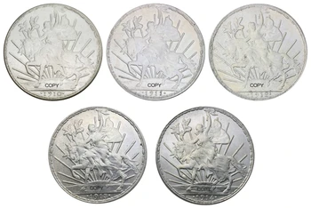 Nemzetközi Államok, Mexikó, 1910 1911 1912 1913 1914 5db, hogy a nehéz Mexikói ezüst gnú ezüst bevonatú réz replika érmék
