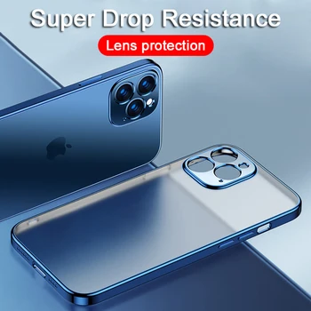 Négyzet alakú Keret, Átlátszó Szilikon tok iPhone 13 Pro Max 12 11 Mini X XR Anti-csepp Tiszta hátlap az Iphone 13mini