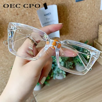 OEC CPO Vintage Tér Szemüveg Keret, Férfiak, Nők Divat Tiszta Lencse Optikai Szemüveg Keretek Női Szegecsek Díszítik Látvány Keret